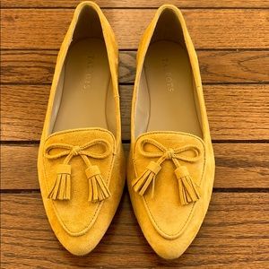 Talbots yellow suede flats
